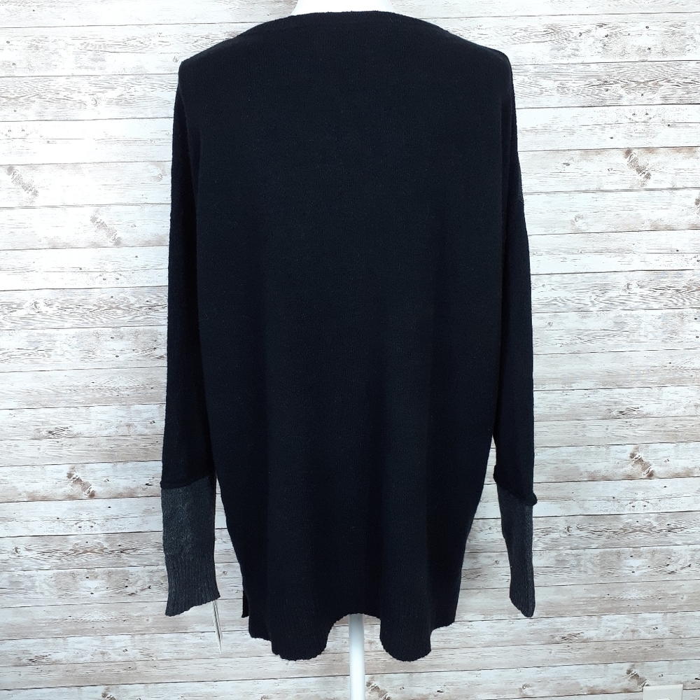 Style & Co Patchwork Sweater Beige Black C - Picture 3 of 5